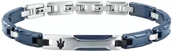 Maserati Ceramic Armband Herren, Edelstahl, blau (JM426ATZ94)