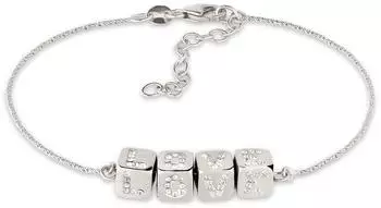 Elli Armband "Love Lettering" mit Swarovski® Kristallen, 925 Sterlingsilber, 16cm (46016708-16)