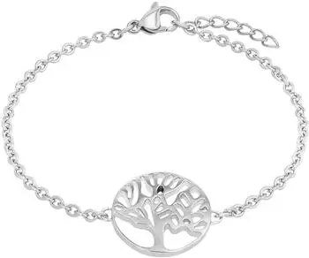 Amor Armband Lebensbaum-Motiv, Edelstahl, Damen, 19cm (2037042)