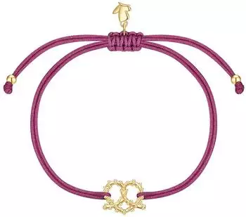 Glanzstücke München Armband Herz-Breze Edelstahl, gelbgold/lila, Damen (32286148)
