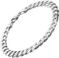trendor 75138 Herren-Armband Silber 925 Panzerkette Breite 7,8 mm