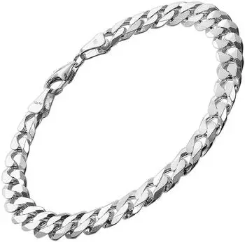 Trendor Herren-Armband Silber 925 Panzerkette 7,8mm, 19cm (75138-19)