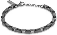 Armband POLICE "Player", schwarz (gunfarben), Armb&auml;nder, Herren, 21,5cm,...