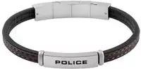 Armband POLICE "Recall", silber (schwarz, braun, edelstahlfarben), Armb&auml;nder,