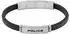 Police Recall Herrenarmband Leder/Edelstahl schwarz/braun 22cm (PEAGB0079202)