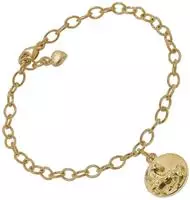 trendor 51200 Damen-Armband mit Pferd-Anh&auml;nger Silber Goldplattiert 19 cm