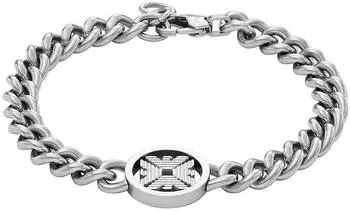 Emporio Armani Logo Essentials Armband Edelstahl silber, Herren (EGS3041040)