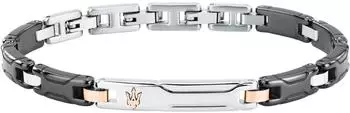 Maserati Ceramic Armband Herren, Edelstahl, schwarz (JM426ATZ93)