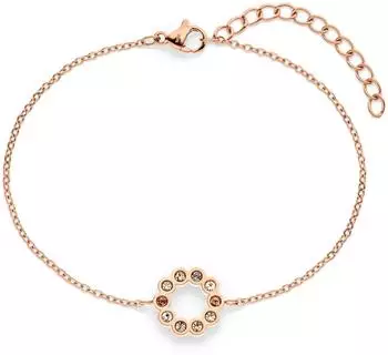 Tamaris Colorful Circles Armband Edelstahl, rosegold, Zirkonia