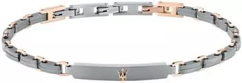 Maserati Titanium Herren-Armband Edelstahl, grau, ros&eacute;gold (JM426AXF05)