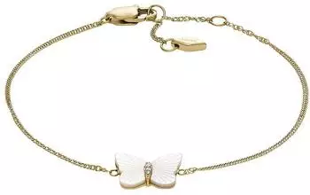 Fossil Radiant Wings Butterfly Armband gold/perlwei&szlig;, Damen (JF04425710)