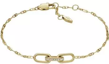 Fossil Heritage D-Link Armband Edelstahl, gold, Damen (JF04525710)