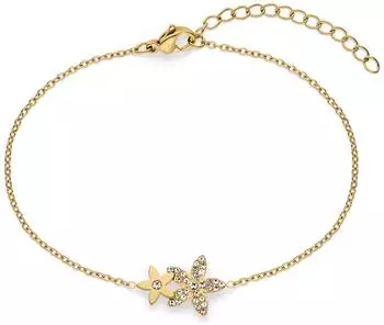 Tamaris The new Glitter Flower Armband Edelstahl, gold (TJ-0884-B-21)
