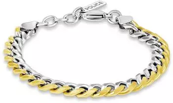 Police Long-Lasting Armband Edelstahl silber/gold Herren (PEAGB0006608)