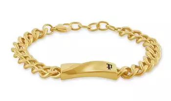 Police Contorto Herrenarmband, gelbgoldfarben, schwarz, Edelstahl (PEAGB0081702)
