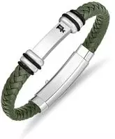 Armband POLICE "Highbridge", gr&uuml;n (gr&uuml;n, edelstahlfarben, schwarz),...