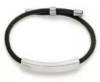 Armband S.OLIVER "Schmuck Geschenk Edelstahl Rope", edelstahlfarben, gr&uuml;n,