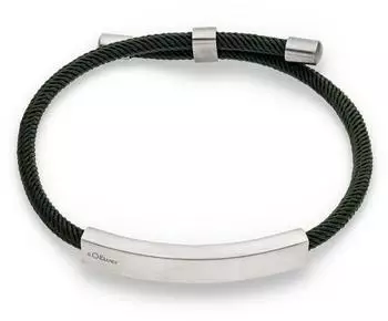 s.Oliver Armband Rope Textil mit Edelstahldetails, gr&uuml;n (6012051.79H0.23)
