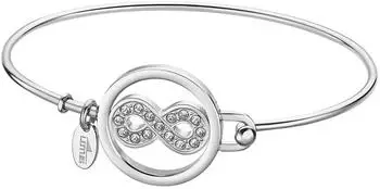 Lotus Armreif Unendlichkeitsschleife, Edelstahl, silber (LS2014-2/5)