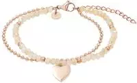 TOM TAILOR Armband "Schmuck Geschenk Edelstahl Herz" mit Glassteine