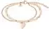 Tom Tailor Armband Edelstahl Herz mit Glasstein, roségoldfarben, Damen (2100642)