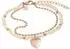 Tom Tailor Armband Edelstahl Herz mit Glasstein, roségoldfarben, Damen (2100642)