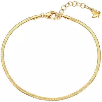 Glanzstücke München Damen-Armband Schlange Edelstahl gelbvergoldet 14 Karat