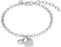 TOM TAILOR Armband "Schmuck Geschenk Edelstahl Herz" mit Kristallglas