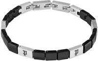 Armband POLICE "Ceramica II", edelstahlfarben, schwarz, Armb&auml;nder, Herren,...
