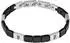 Police Ceramica II Herren-Armband, Edelstahl, silber/schwarz (PEAGB0078701)