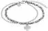Tom Tailor Gliederarmkette Kleeblatt-Anhänger Edelstahl silber, Damen