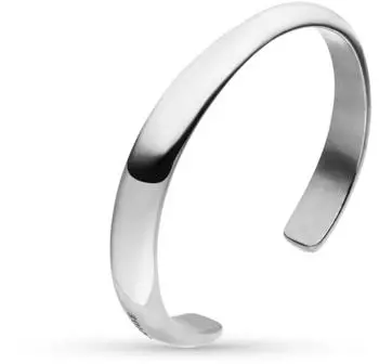 COPENHAGEN Organic Bangle Edelstahl, silber