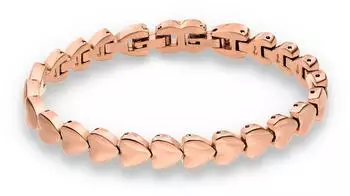 s.Oliver Armband mit Herzgliedern, Metall, ros&eacute;gold, 19cm (6012018.45A0.19)