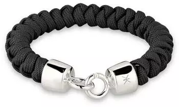 Kuzzoi Armband 925 Sterlingsilber grau Herren (39099551-19)