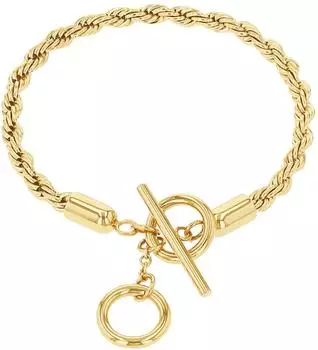 Amor Armband "Kordelkettengliederung" 19cm gold, Edelstahl, Damen (2038277)