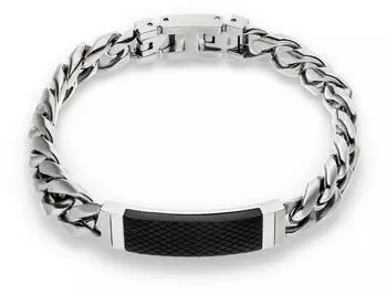s.Oliver Armband Steel Tag Edelstahl, silber (6012017.91B1.22)