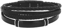 TOM TAILOR Armband "Schmuck Geschenk Edelstahl Leder Kautschuk"