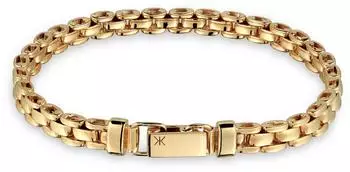 Kuzzoi Box Chain Armband 925 Sterlingsilber vergoldet, Herren (38975931-19)
