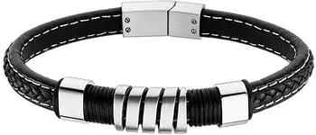 Lotus Urban Man Herrenarmband Edelstahl/Kautschuk/Leder, schwarz (LS2056-2/1)