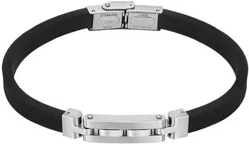 Lotus Silent Impact Herren-Armband, Edelstahl/Kautschuk, silber/schwarz (LS2540-2/1)