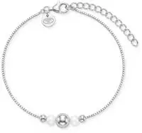 TOM TAILOR - Damen Armband 925 Silber - Perlen Kugel Anh&auml;nger - TT-B0099