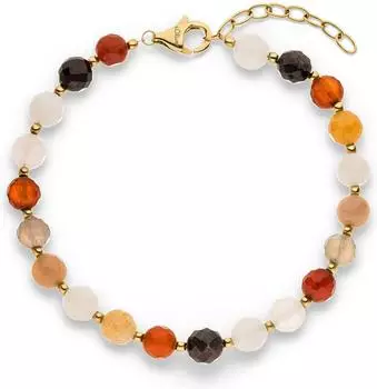 s.Oliver The Colorful Beads Armband Edelstahl, mehrfarbig, Damen (SOJ-0334-B-21)
