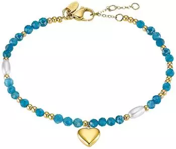 Lotus Armband "Essentials - Herz" gelbgoldfarben, blau, wei&szlig;, Zirkonia, Perle (LS2553-2/1)