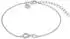 Tom Tailor Armband Infinity Sterling Silber 925 mit Zirkonia, Damen (2100584)