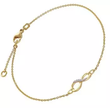 Trendor Damen-Armband Unendlichkeit Gold 333/8K 19cm (68485-19)