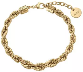 Joop! Armband "Kordel" gelbgoldfarben, Damen, Edelstahl, 22cm (JOO-B0048)
