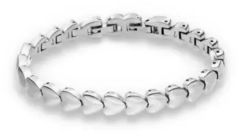 s.Oliver The Heart Row Armband Herzglieder, metallfarben, Damen (SOJ-0406-B-19)