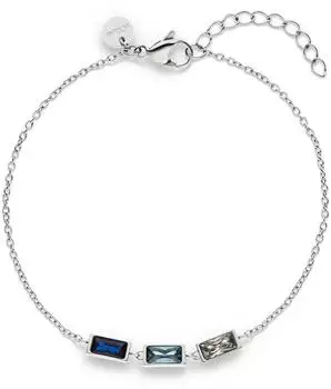 s.Oliver Armband Edelstahl mit Zirkonia-Anhänger, blau (SOJ-0398-B-21)