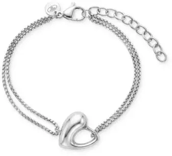 Tom Tailor Venezianer-Armband mit Herz-Anh&auml;nger, silber, Damen (TT-B0100)