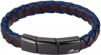 Lotus Urban Man Armband braun/blau/schwarz, Edelstahl/Leder (LS2531-2/2)